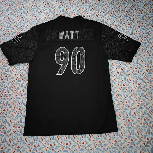 Nike T.J. Watt Black Pittsburgh Steelers RFLCTV Black Jersey No.90